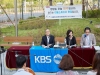심평원 앞마당에서 원주 KBS 라디오 공개 생방송 진행